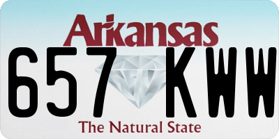 AR license plate 657KWW