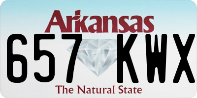 AR license plate 657KWX