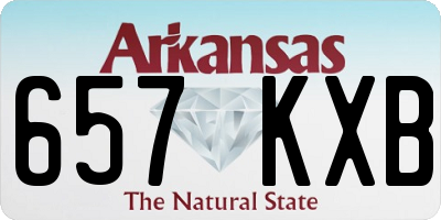 AR license plate 657KXB