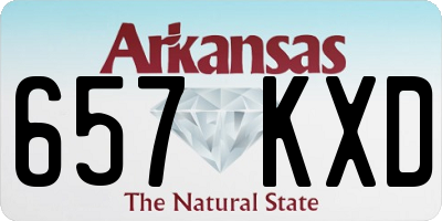 AR license plate 657KXD