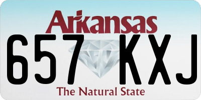 AR license plate 657KXJ