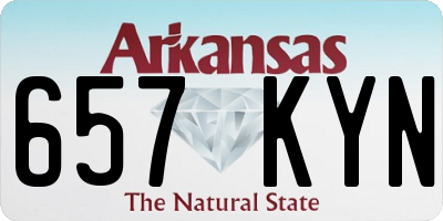 AR license plate 657KYN