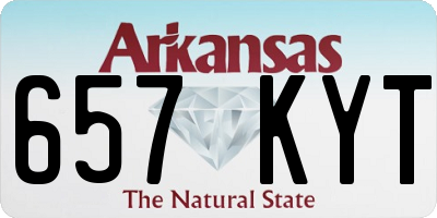 AR license plate 657KYT