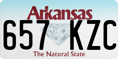 AR license plate 657KZC