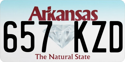 AR license plate 657KZD