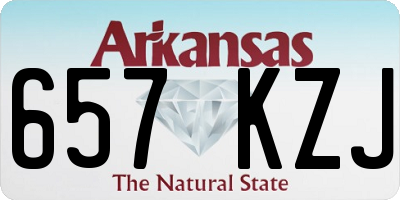 AR license plate 657KZJ