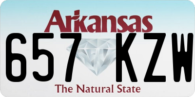 AR license plate 657KZW