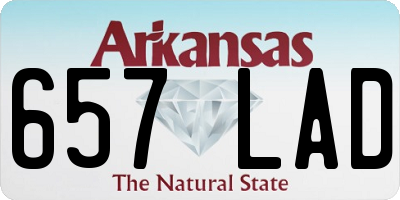 AR license plate 657LAD