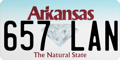 AR license plate 657LAN