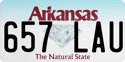 AR license plate 657LAU