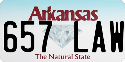 AR license plate 657LAW