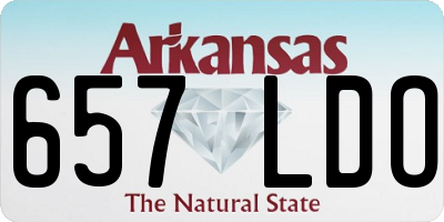 AR license plate 657LDO