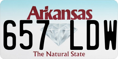 AR license plate 657LDW