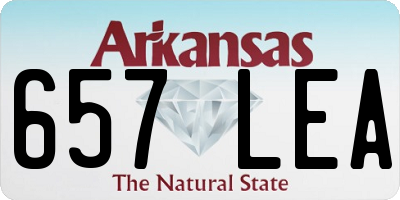 AR license plate 657LEA