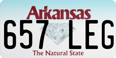 AR license plate 657LEG