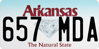 AR license plate 657MDA