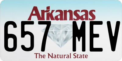 AR license plate 657MEV