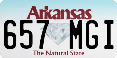AR license plate 657MGI