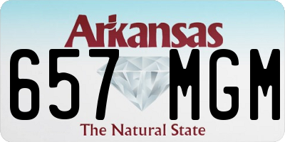AR license plate 657MGM