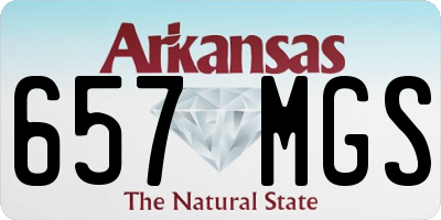 AR license plate 657MGS