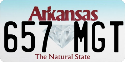 AR license plate 657MGT