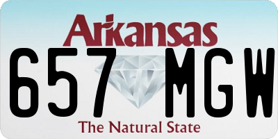 AR license plate 657MGW