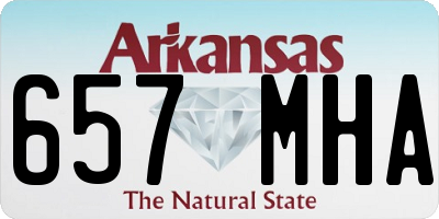AR license plate 657MHA