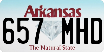 AR license plate 657MHD