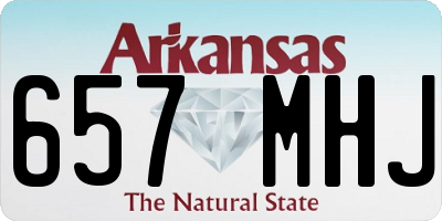 AR license plate 657MHJ