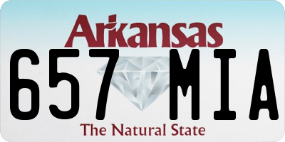 AR license plate 657MIA