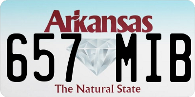 AR license plate 657MIB