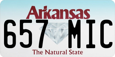 AR license plate 657MIC