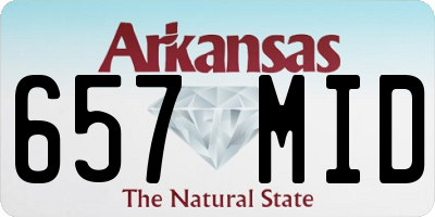 AR license plate 657MID