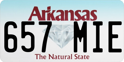AR license plate 657MIE