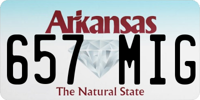 AR license plate 657MIG