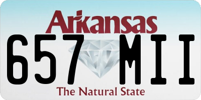 AR license plate 657MII