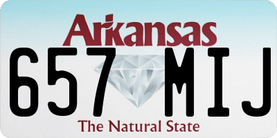 AR license plate 657MIJ