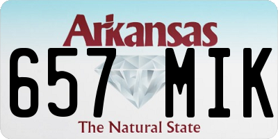 AR license plate 657MIK