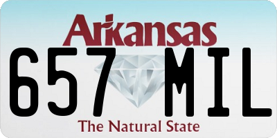 AR license plate 657MIL