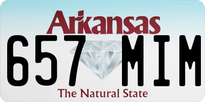 AR license plate 657MIM
