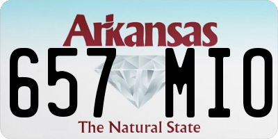 AR license plate 657MIO