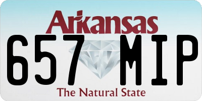 AR license plate 657MIP