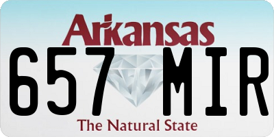 AR license plate 657MIR