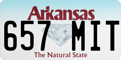 AR license plate 657MIT