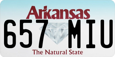 AR license plate 657MIU