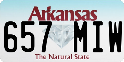 AR license plate 657MIW