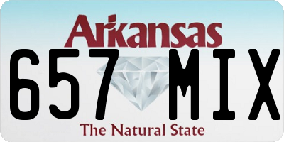 AR license plate 657MIX