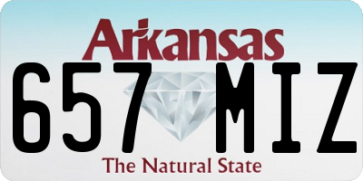 AR license plate 657MIZ