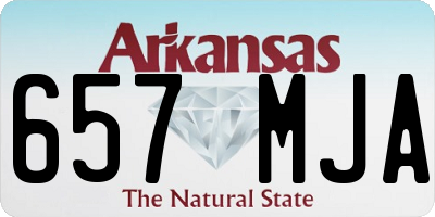 AR license plate 657MJA