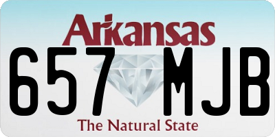 AR license plate 657MJB